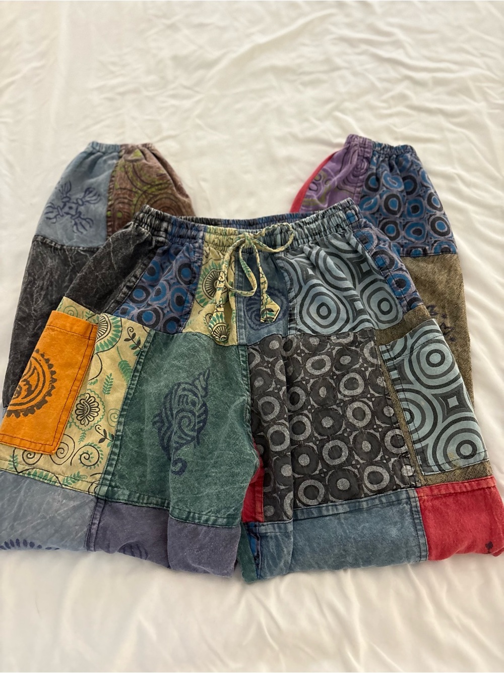 Boho-Hippie by Nepal Tibet Imports Patchwork joggers